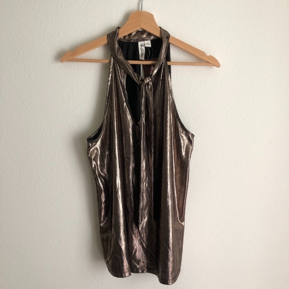 NWT Others Follow Gwen Shimmer Top Size L